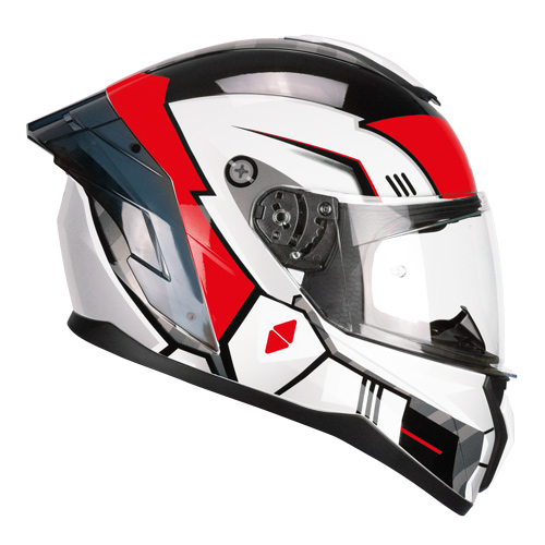 Casco Integral CGM 330S Riot Space Blanco Negro Rojo