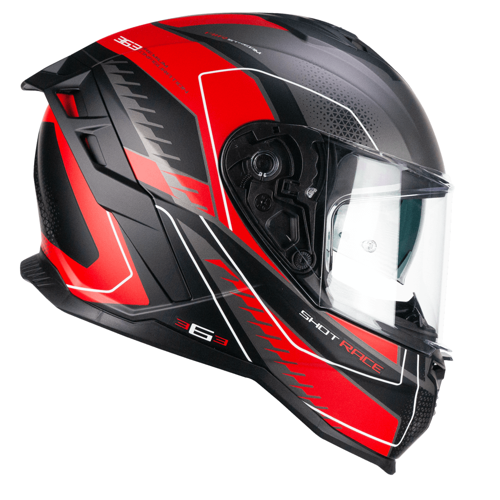 Casco Integral CGM 363G Shot Race Antracita Rojo Mate