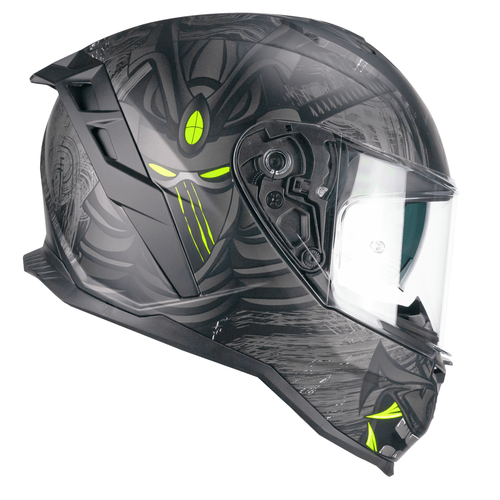 [363S-ALV-19 A1] Casco Integral CGM 363S Shot Nippo Negro Amarillo Flúor Mate (XS)