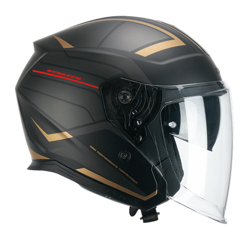 Casco Jet CGM 136S RNA Race Gris Rojo Mate
