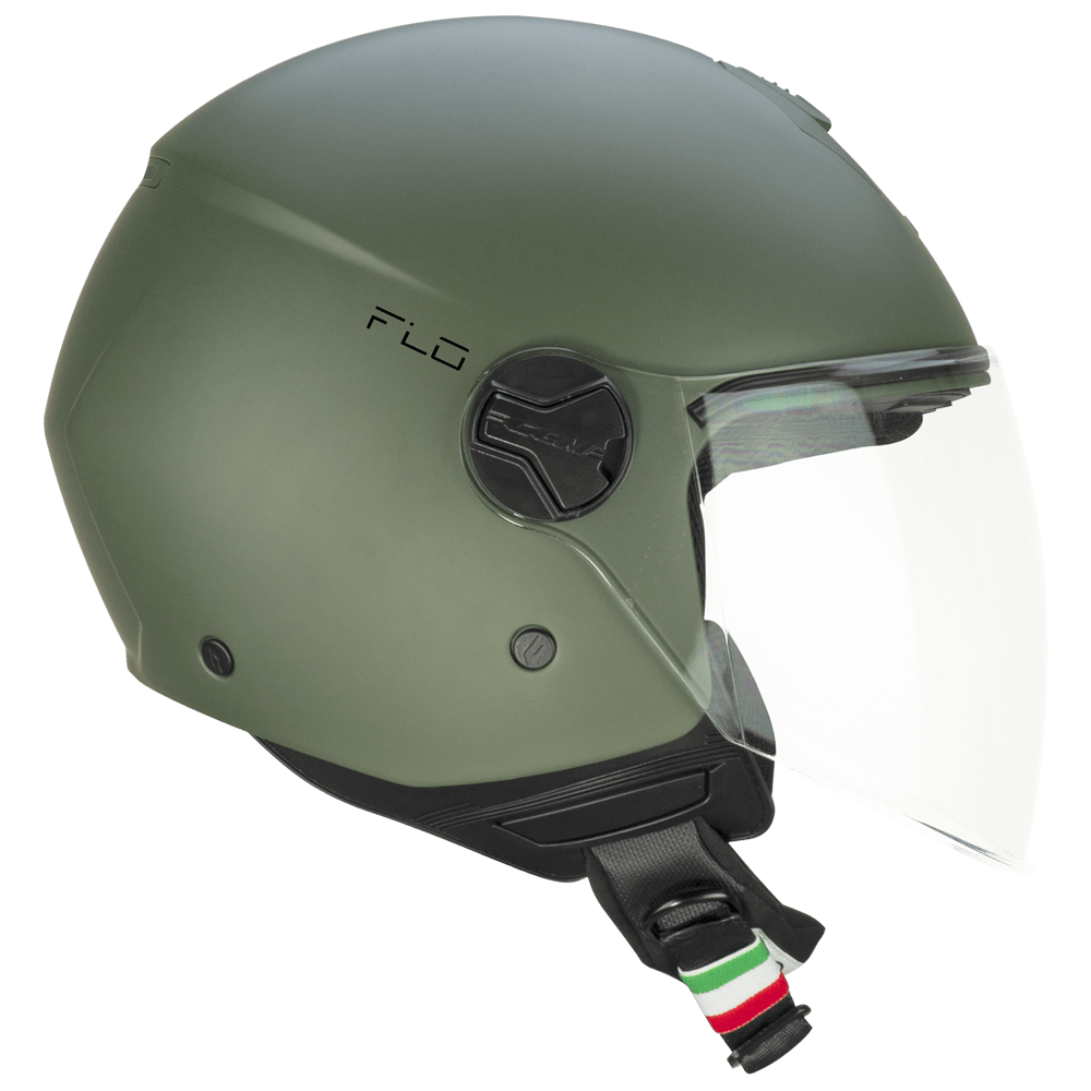 Casco Jet CGM 167A FLO Mono Verde Mate Larga