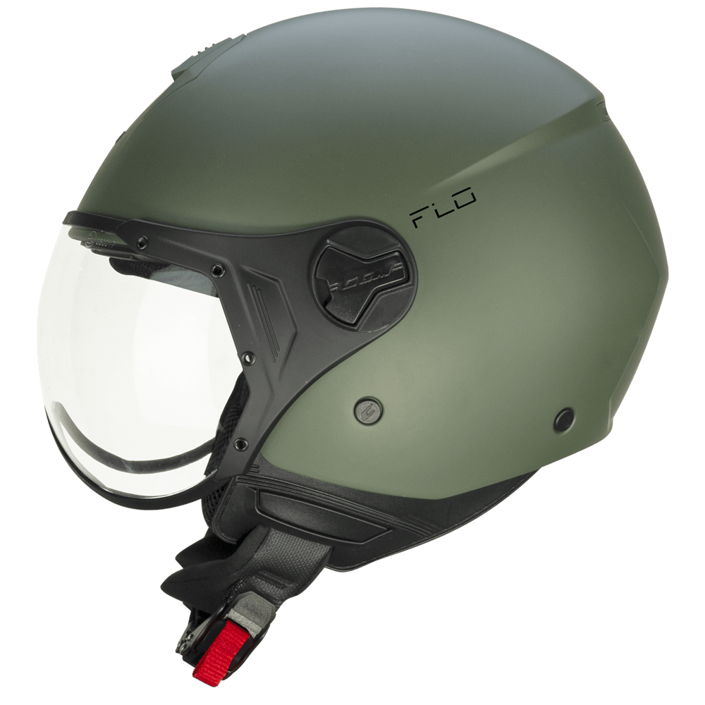 Casco Jet CGM 167A FLO Mono Verde Mate Perfilada