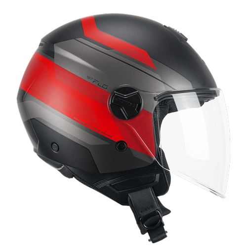 [167K-ALA-03 A0] Casco Jet CGM 167K FLO City Negro Rojo Mate Larga (XXS)