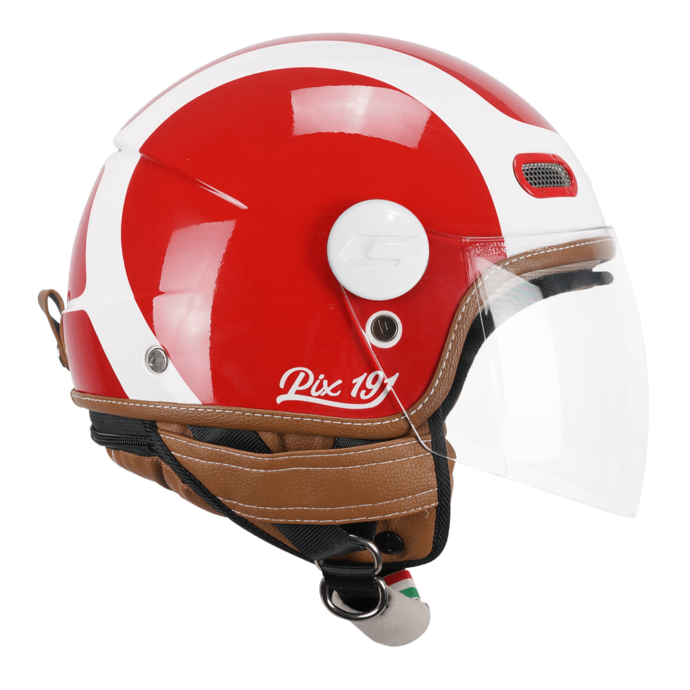 Casco Jet CGM 191G PIX Sprint Rojo Blanco Larga