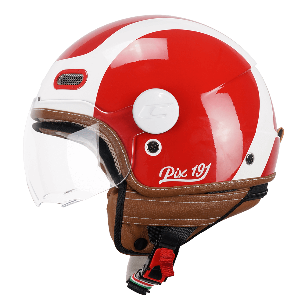 [191G-ASA-85 A1] Casco Jet CGM 191G PIX Sprint Rojo Blanco Perfilada (XS)