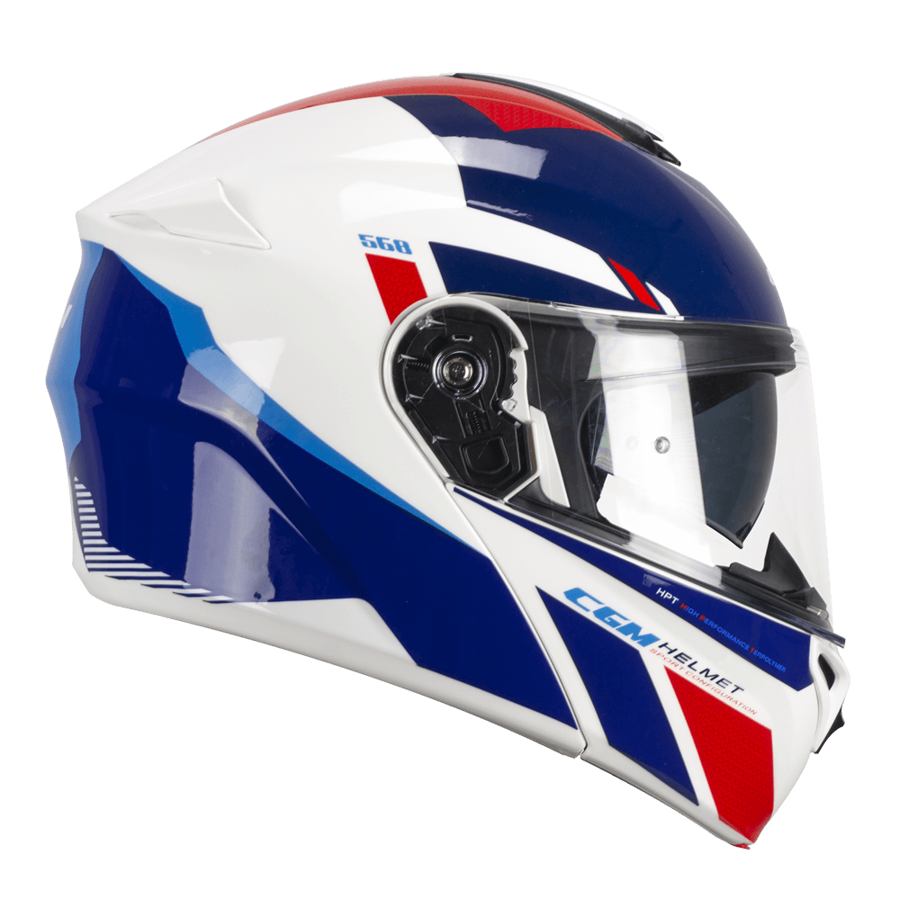 Casco Modular CGM 568S BER Sport Blanco Azul