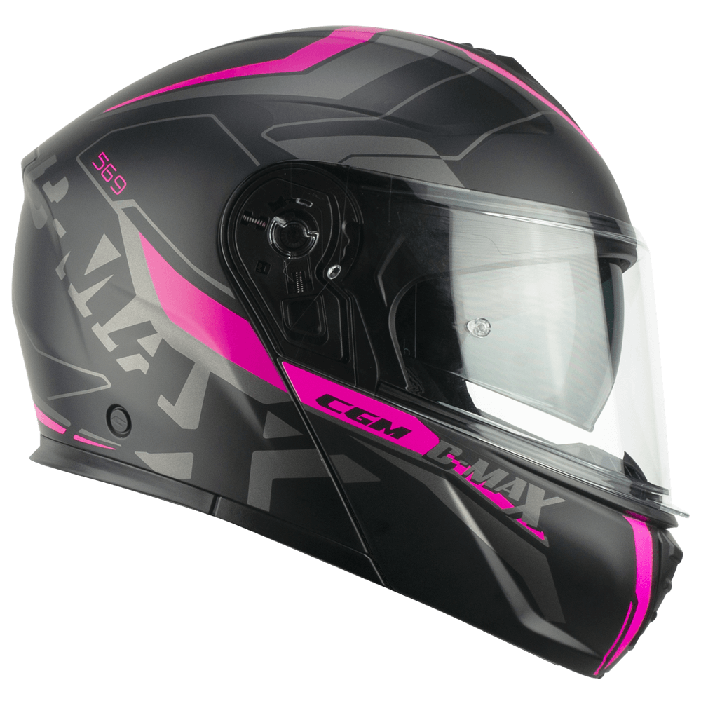 Casco Modular CGM 569G C-max City Negro Fucsia Flúor Mate