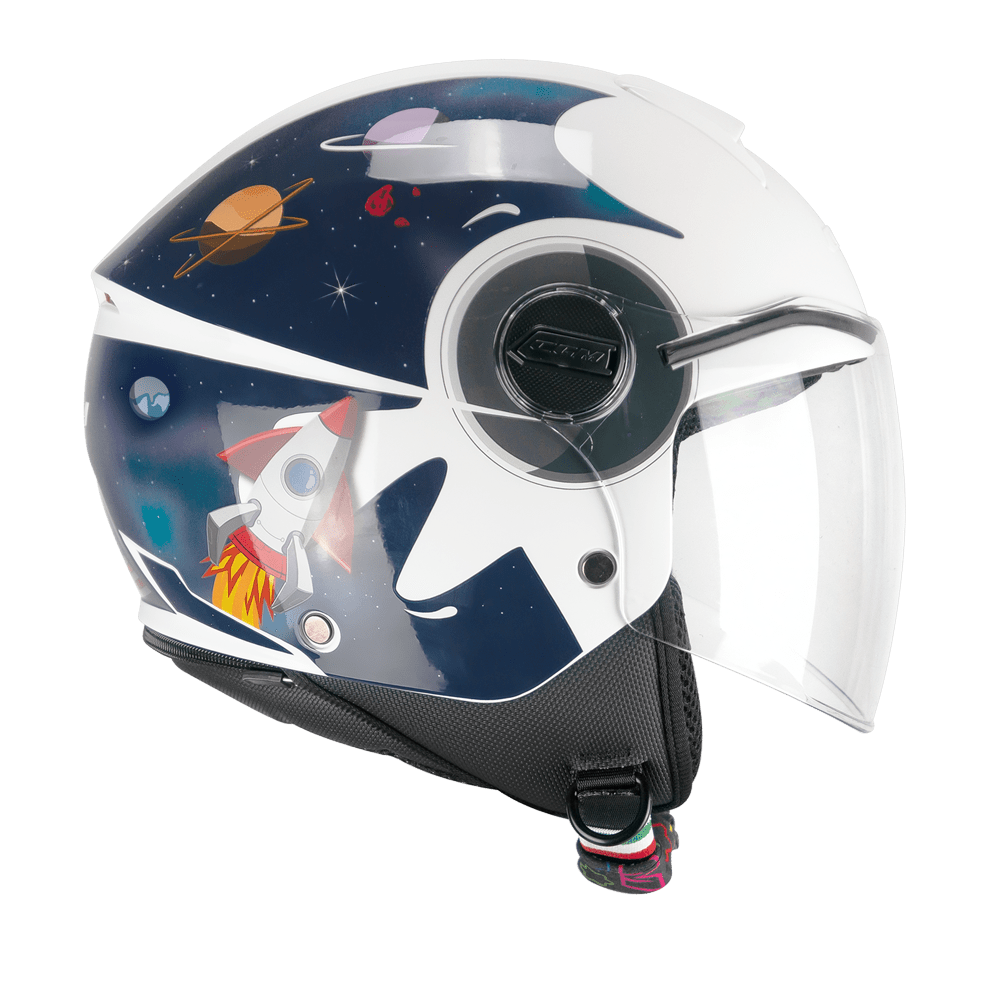 Casco Infantil CGM 261S Mini Space Azul Blanco