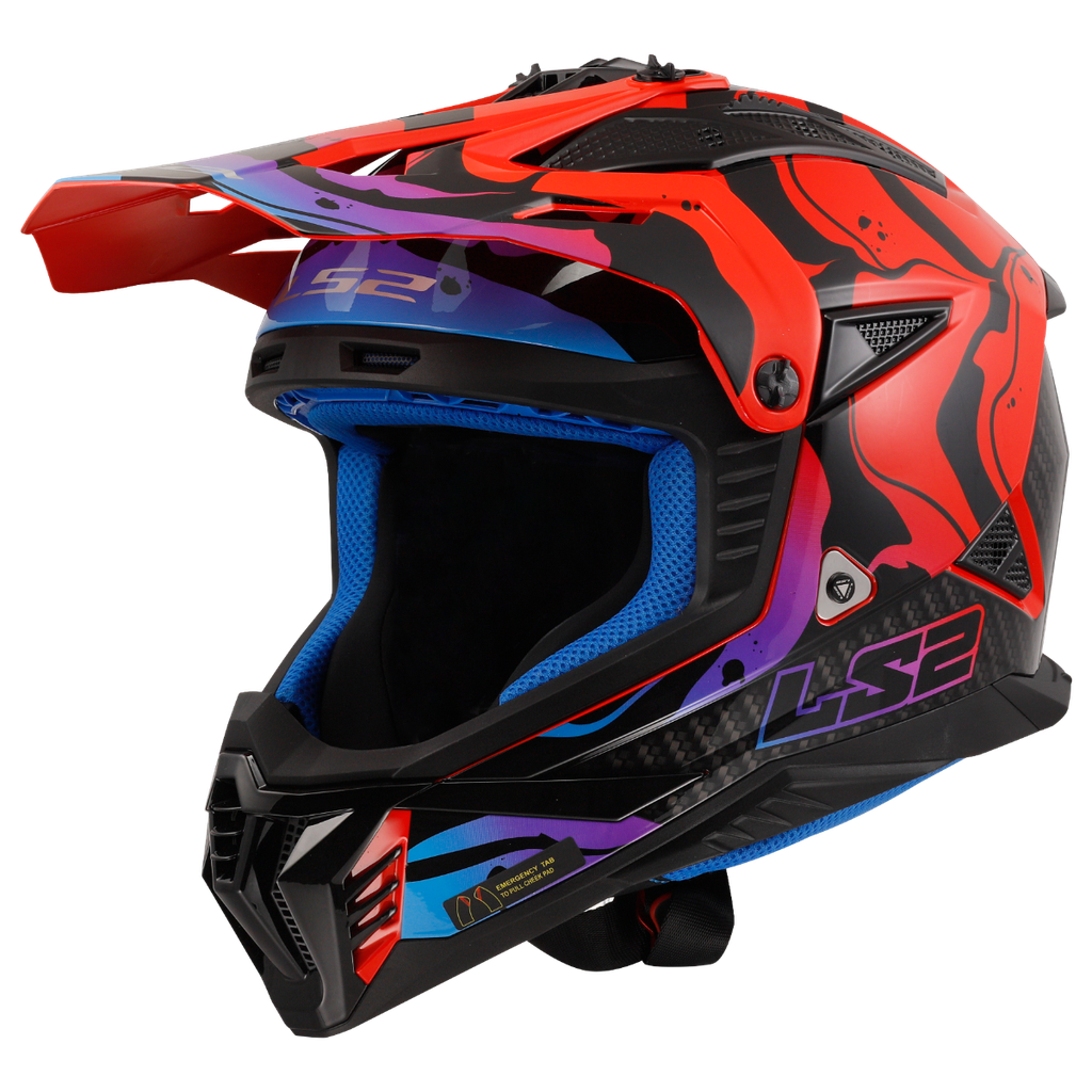 Casco Moto Cross LS2 MX708 Fast II Wash Rojo