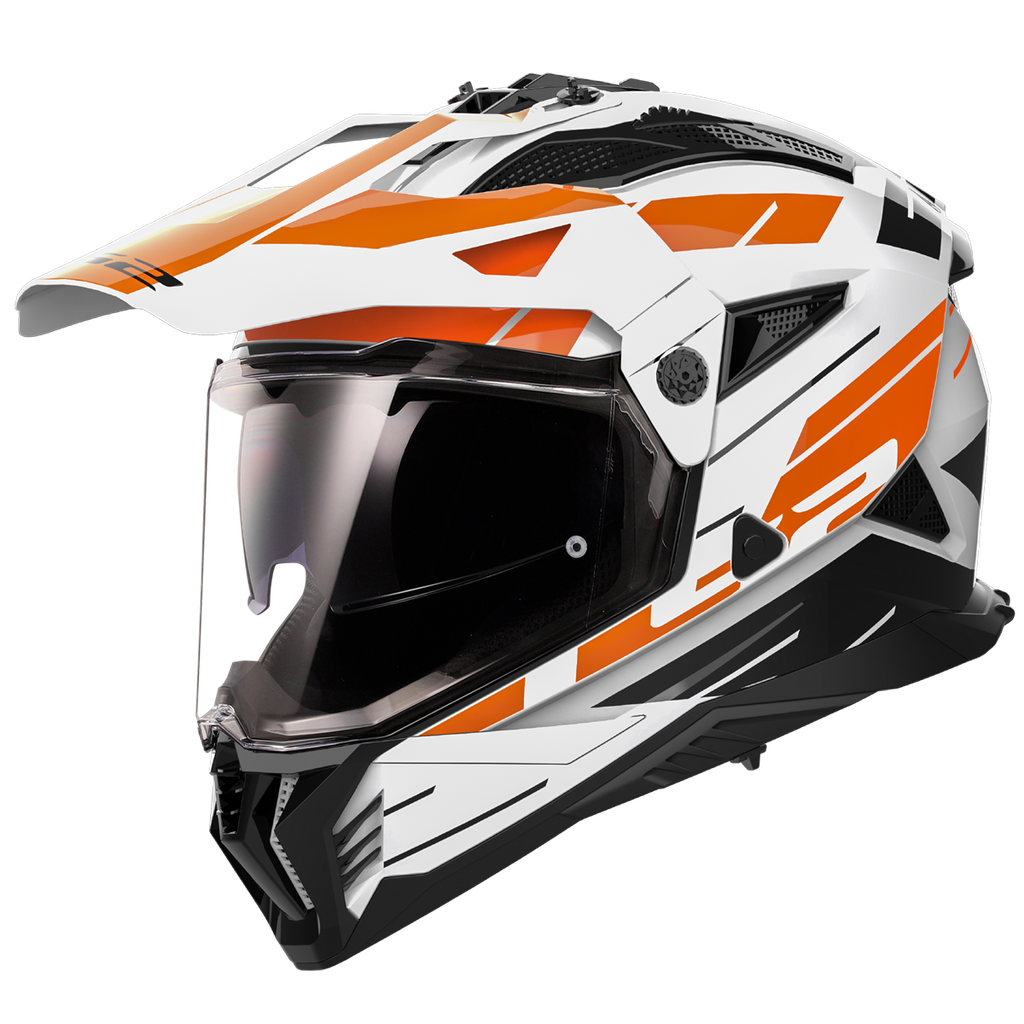 [467022150XS] LS2 MX702 PIONEER II NAMIB ORANGE-06 Blanco (XS)