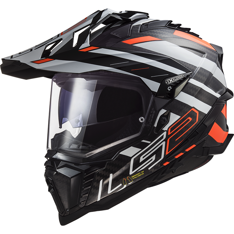 [467017152XS] LS2 MX701 EXPLORER C EDGE BLACK FLUO ORANGE-06 (XS)