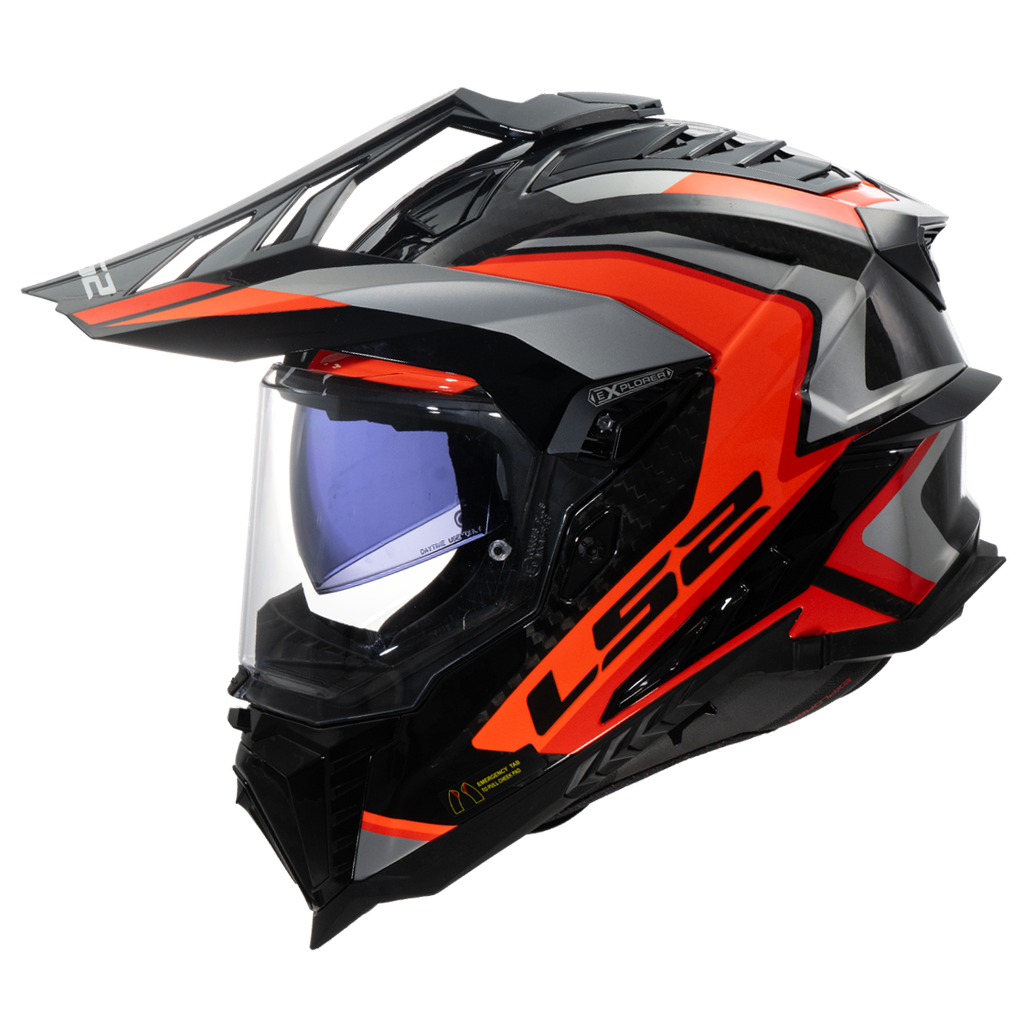 Casco Moto Cross LS2 MX701 Explorer C Frontier II Naranja