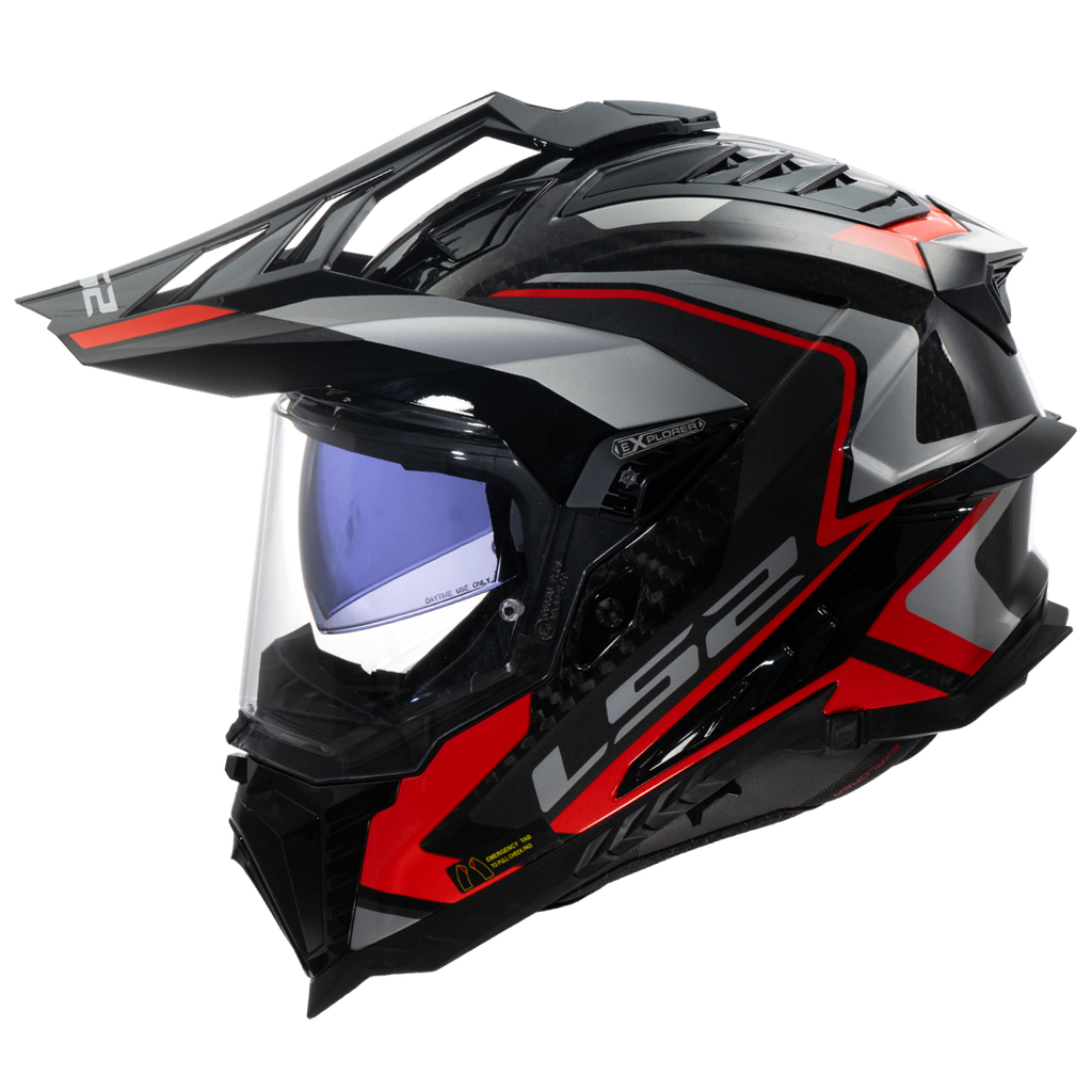 Casco Moto Cross LS2 MX701 Explorer C Frontier II Rojo