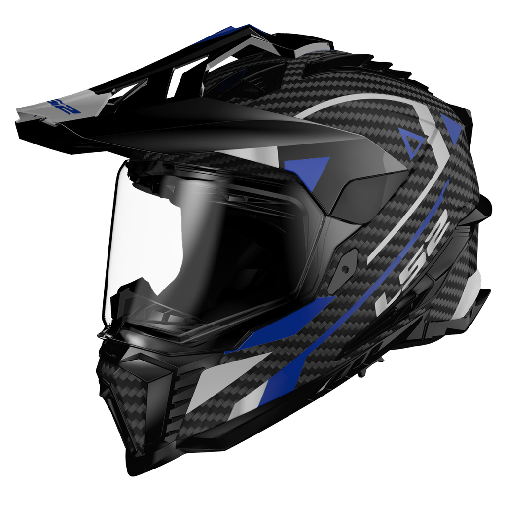 Casco Moto Cross LS2 MX701 Explorer C Adventure Azul