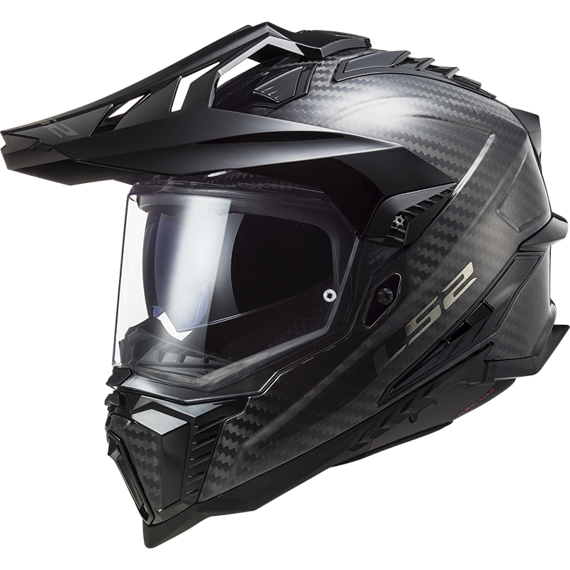 Casco Moto Cross LS2 MX701 C Explorer Brillo Carbono