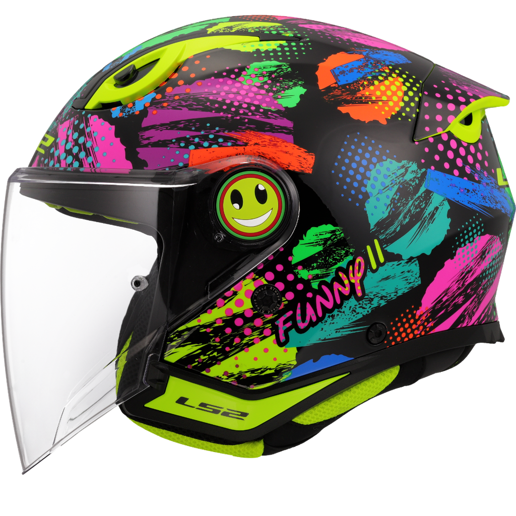 [366222112S] Casco Moto Jet LS2 OF622 Funny II Joy Negro (S)