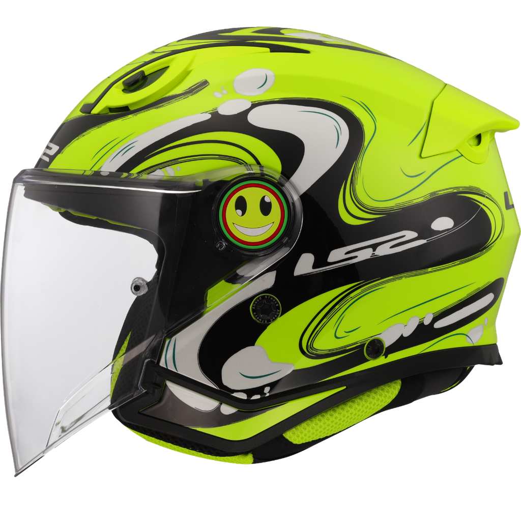 [366222054S] Casco Moto Jet LS2 OF622 Funny II Glup Amarillo (S)