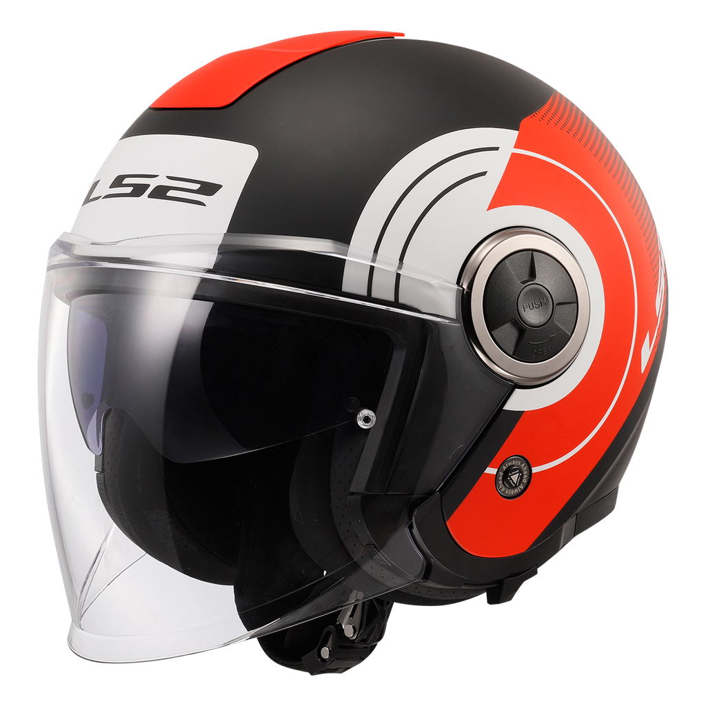 [366202332XS] LS2 OF620 CLASSY DISKO MATT BLACK RED WHITE-06 (XS)