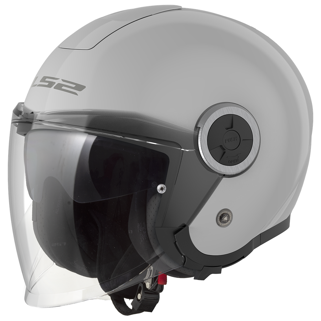 [366201068XS] Casco Moto Jet LS2 OF620 Classy Sólido Pearl Gris (XS)