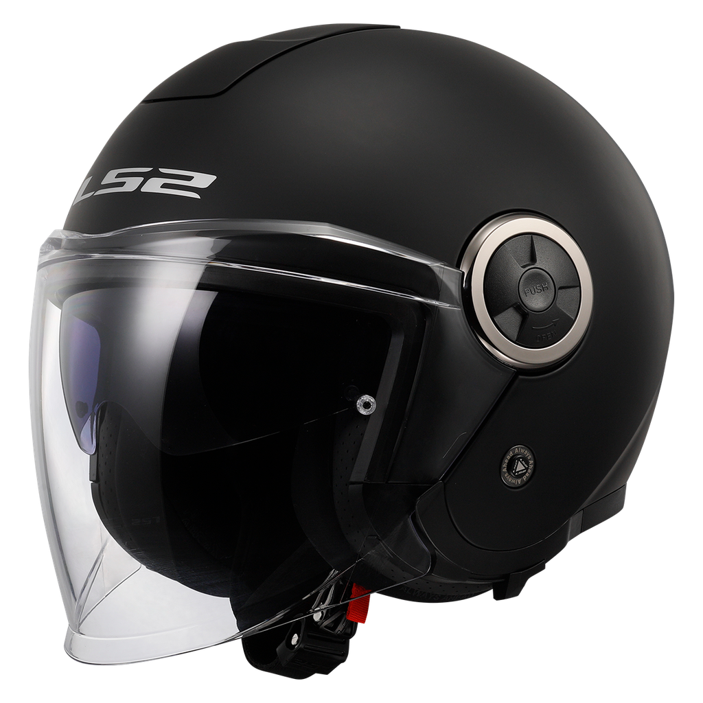 [366201011XS] LS2 OF620 CLASSY SOLID BLACK-06 Mate (XS)