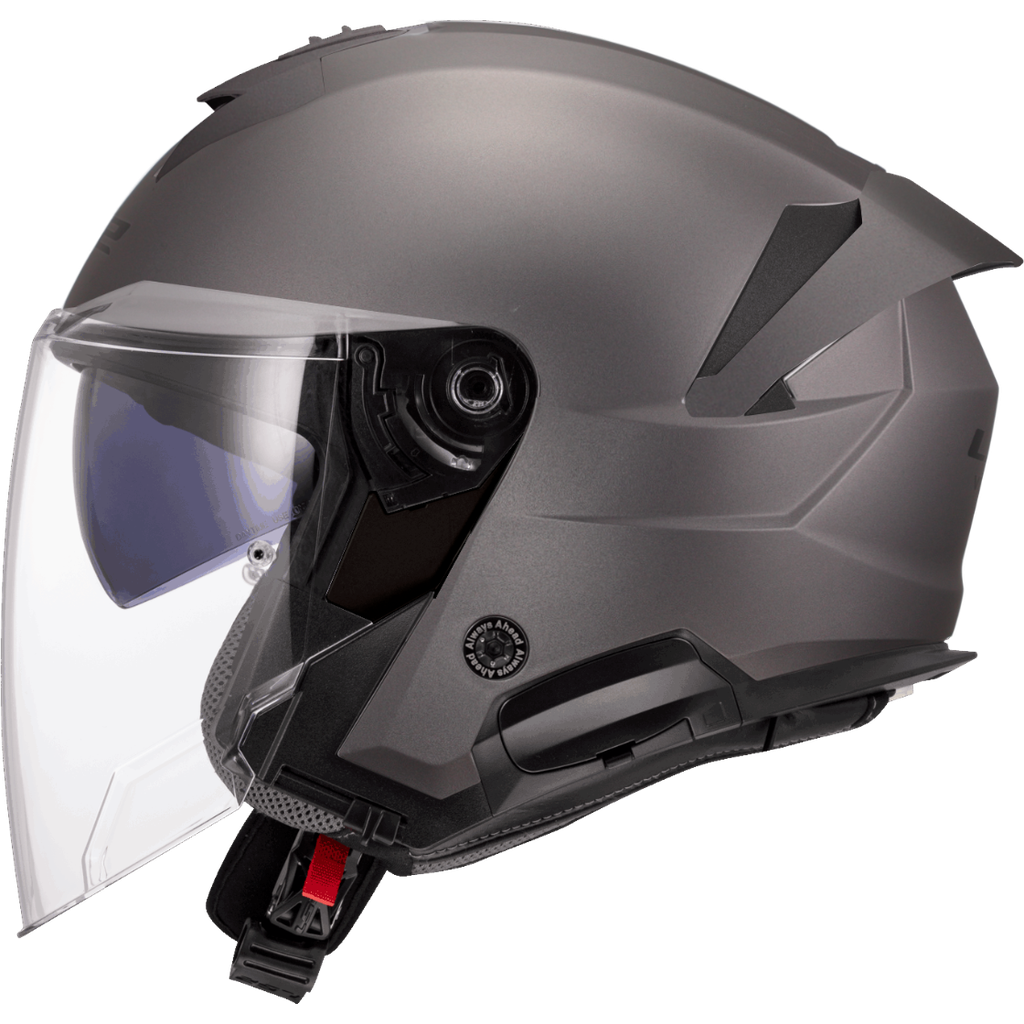 [366181007XS] Casco Moto Jet LS2 OF618 Verso II Sólido Mate Titanio (XS)