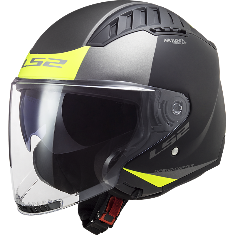 Casco LS2 OF600 COPTER II URBANE negro mate amarillo