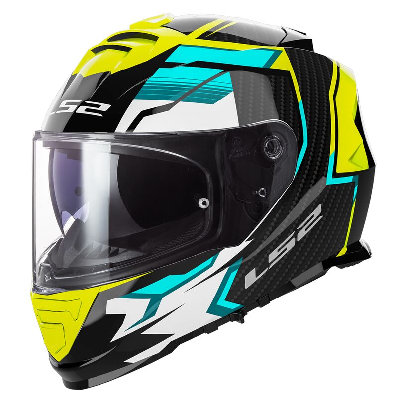 Casco LS2 FF800 STORM II TRACKER negro amarillo