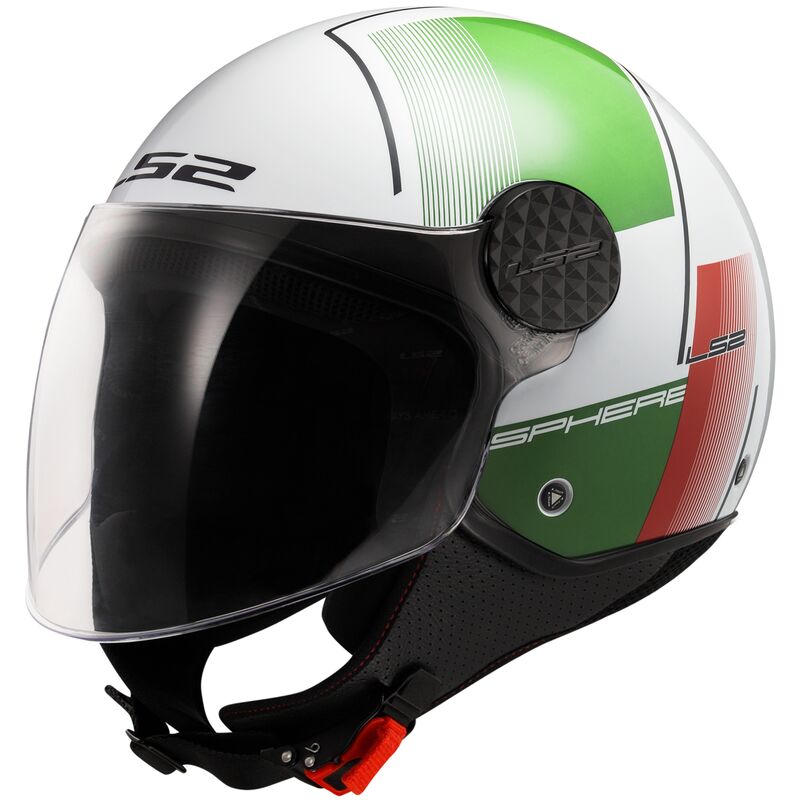 Casco LS2 OF588 SPHERE LUX II FIRM blanco verde rojo