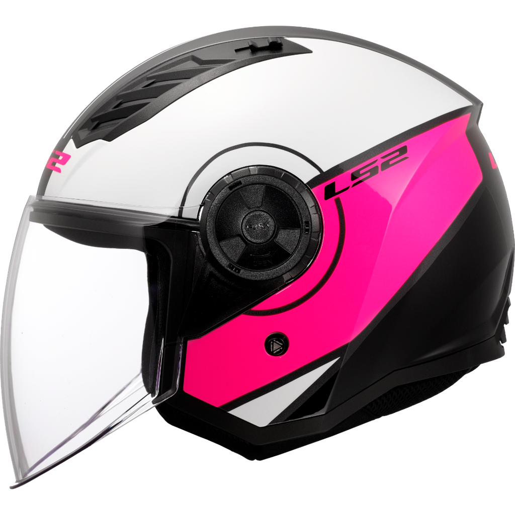 [366162046XS] LS2 OF616 AIRFLOW II COVER WHITE PINK-06 (XS)