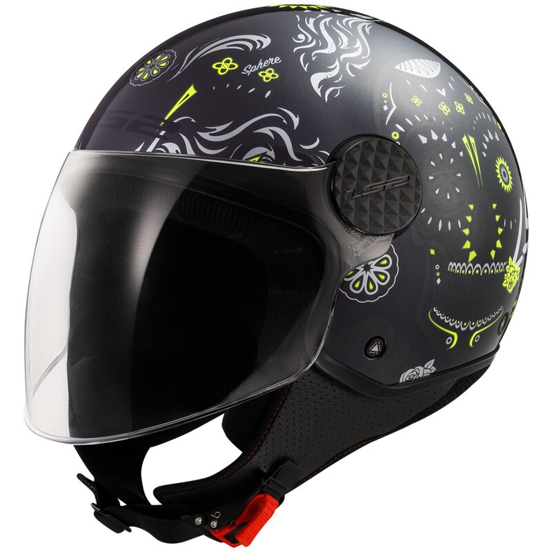 Casco LS2 OF588 SPHERE LUX II MAXCA negro amarillo