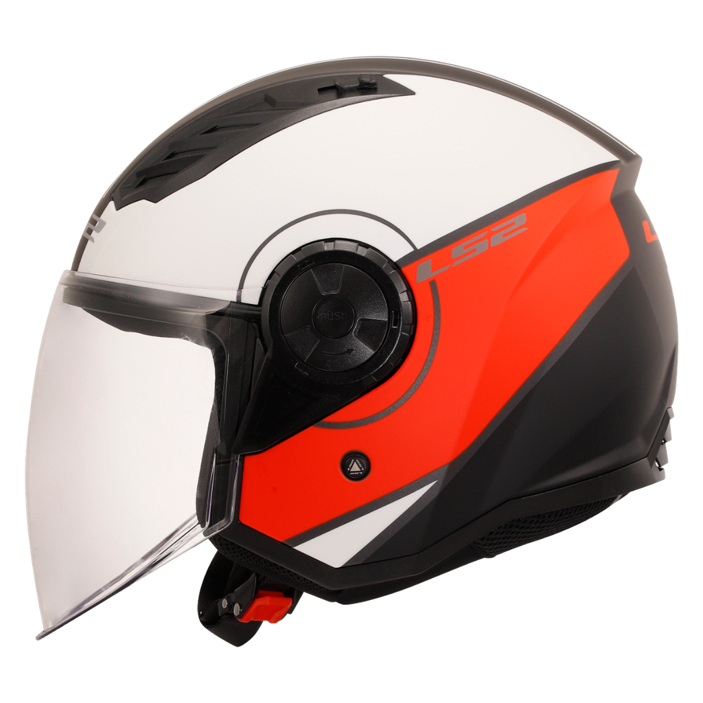 LS2 OF616 AIRFLOW II Tapa RED-06 Mate Blanco