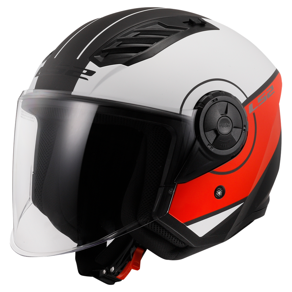 LS2 OF616 AIRFLOW II Tapa RED-06 Mate Blanco