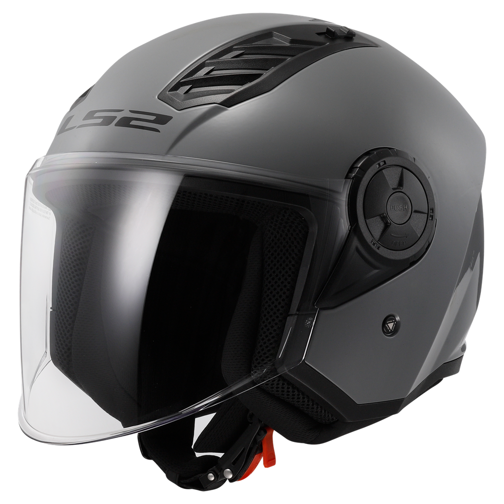 Casco Moto Jet LS2 OF616 Airflow II Sólido Nardo Gris