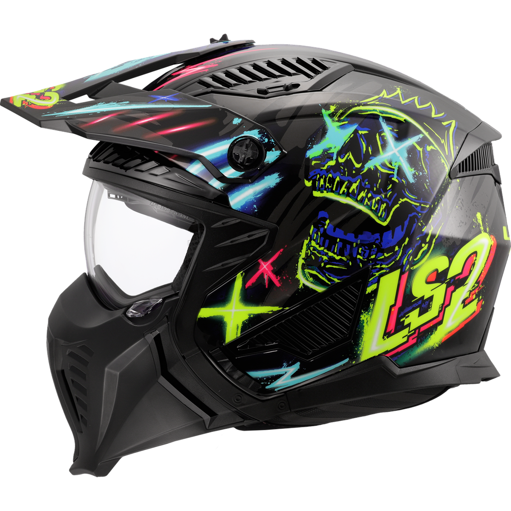 LS2 OF606 DRIFTER RAYZ BLUE-06 Negro
