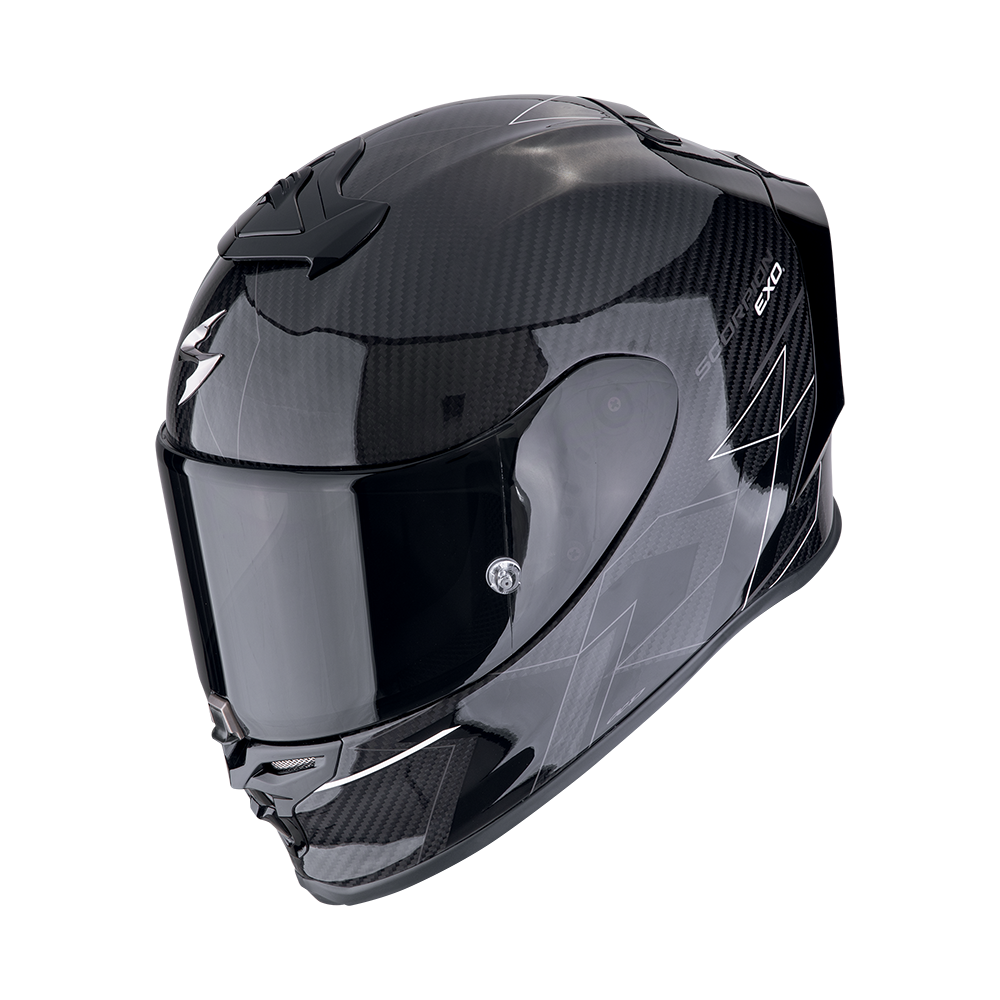 Casco Scorpion Exo-R1 Evo Carbon Air Cynergy Negro-Blanco