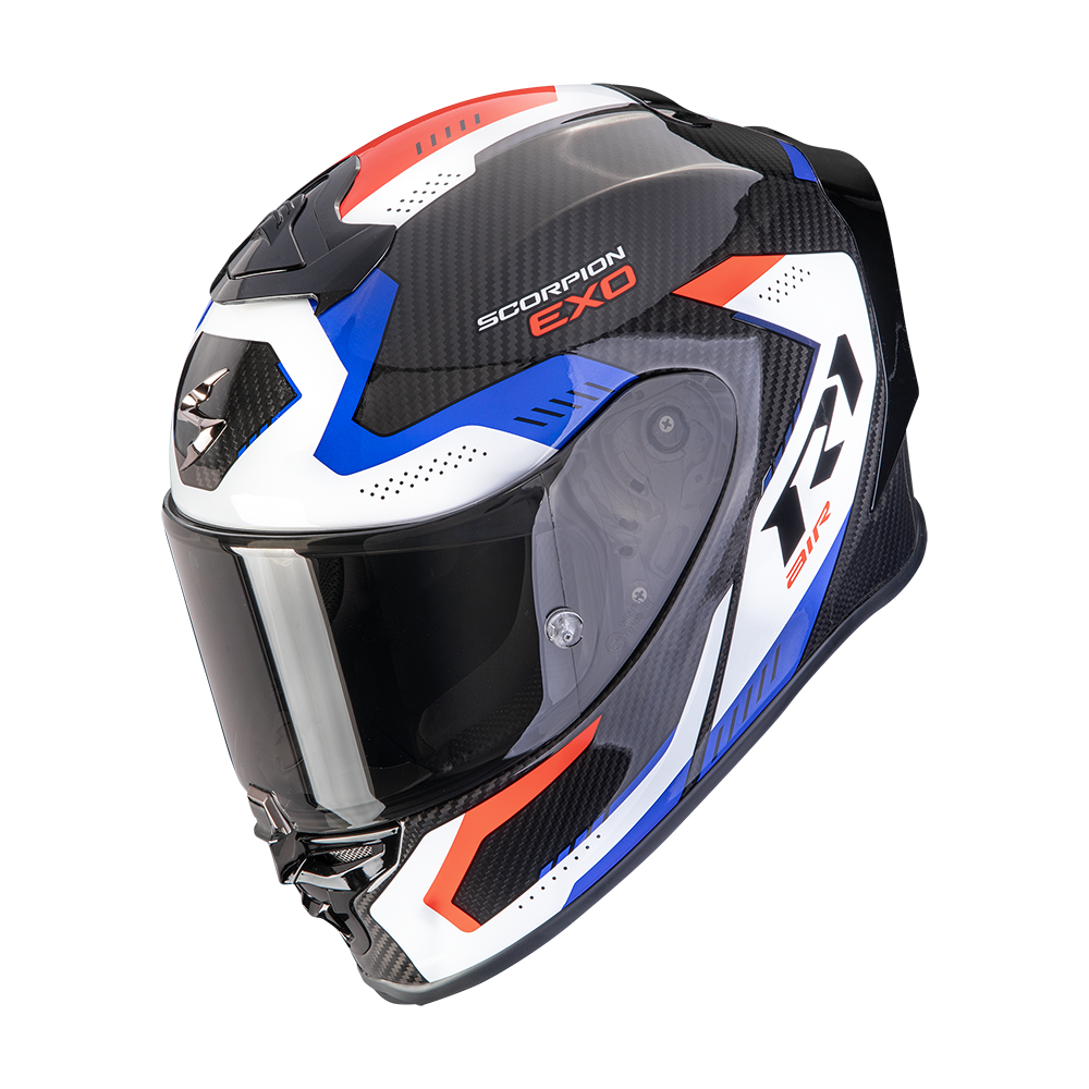 Casco Scorpion Exo-R1 Evo Carbon Air Propel Negro-Blanco-Rojo