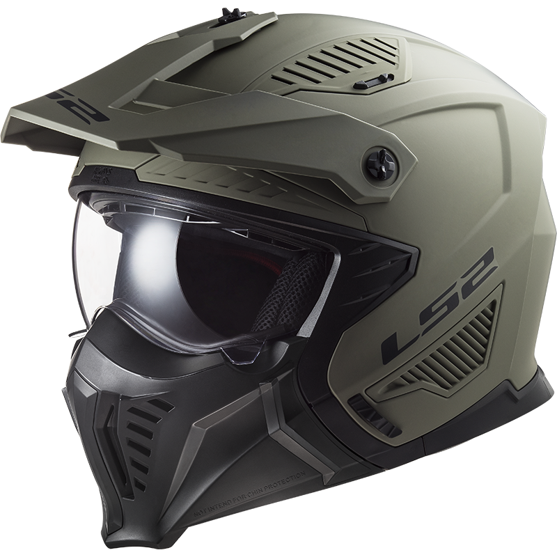[366061017XS] Casco Moto Jet LS2 OF606 Drifter Sólido Mate Sand Olive (XS)