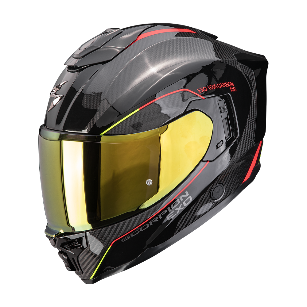 Casco Scorpion Exo-1500 Carbon Air Mundi Negro-Rojo-Amarillo