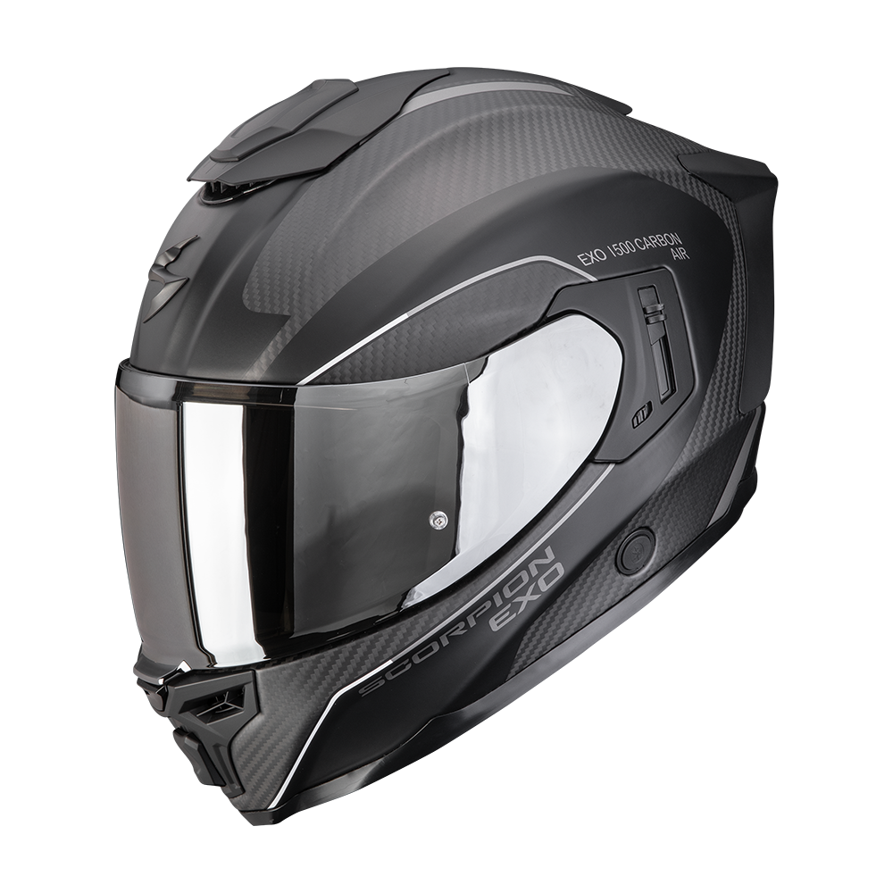 Casco Scorpion Exo-1500 Carbon Air Mundi Mate Negro-Plata