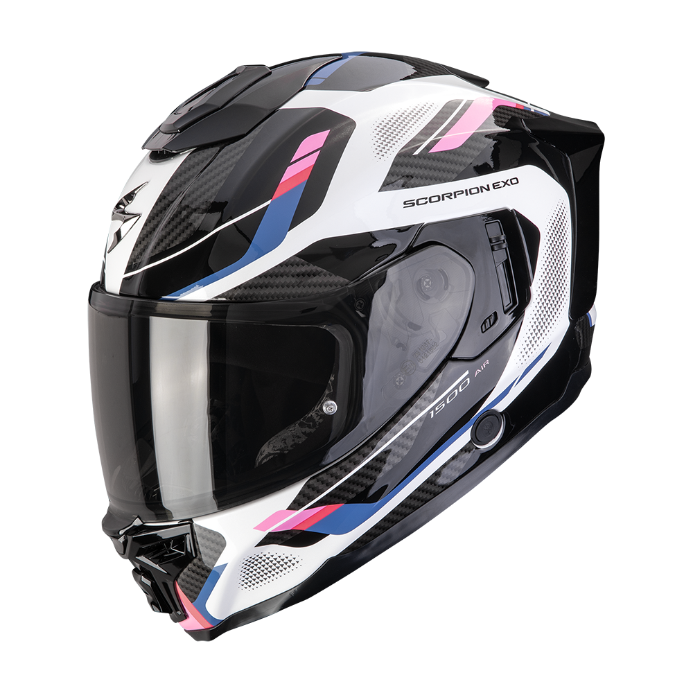 Casco Scorpion Exo-1500 Air Sleek Blanco-Negro-Rosa