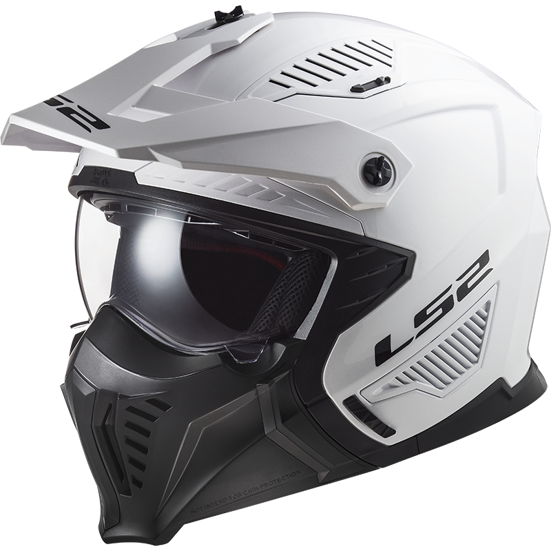 [366061002XS] LS2 OF606 DRIFTER SOLID WHITE-06 (XS)
