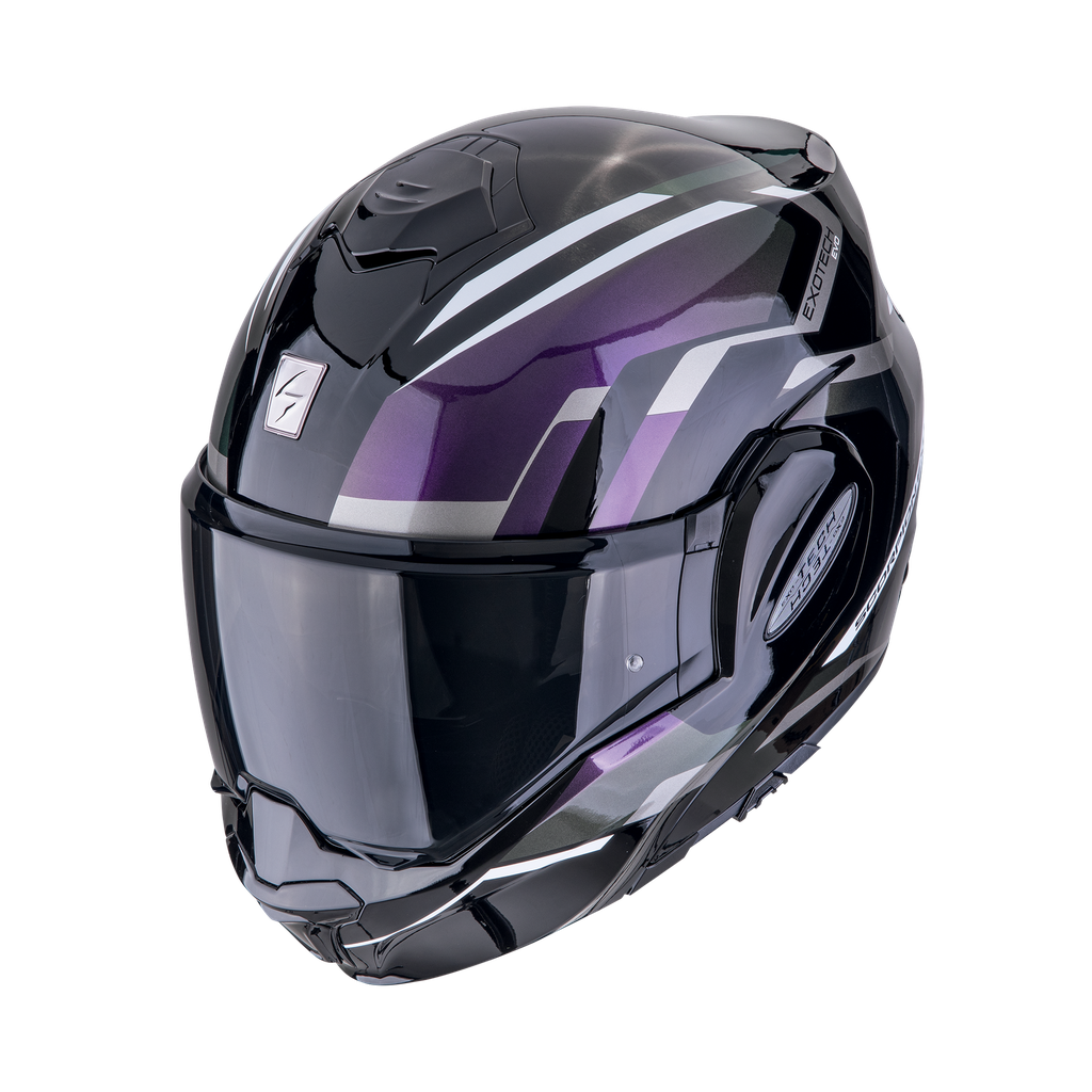 Casco Scorpion Exo-Tech Evo Furio Negro-Camaleón