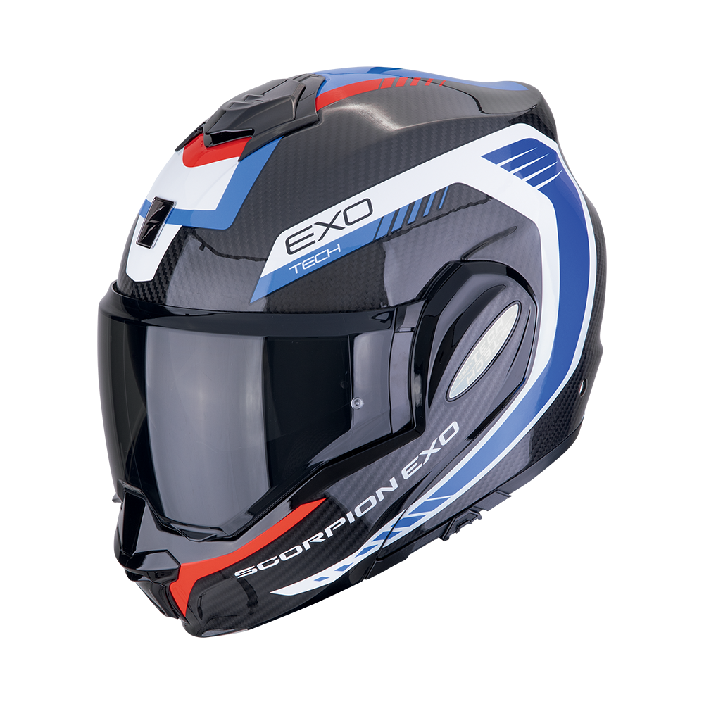 Scorpion Exo-Tech Evo Carbon Cosy Black-Blue-Red