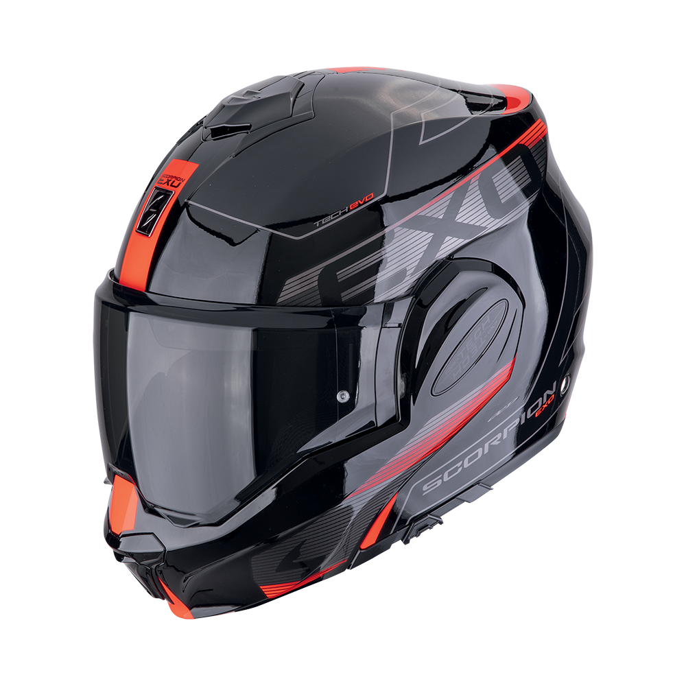 [118-478-24-02] Casco Scorpion Exo-Tech Evo Traveller Negro-Rojo (XS)