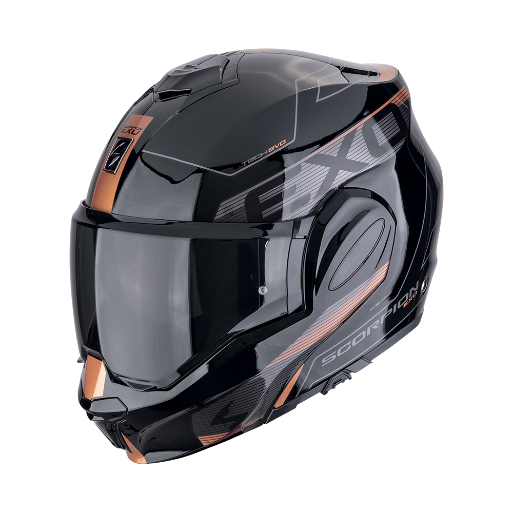 Casco Scorpion Exo-Tech Evo Traveller Negro-Cobre