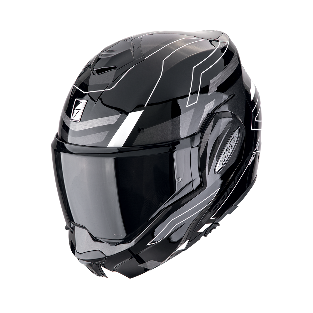 [118-487-55-02] Casco Scorpion Exo-Tech Evo Conquer Negro-Blanco (XS)