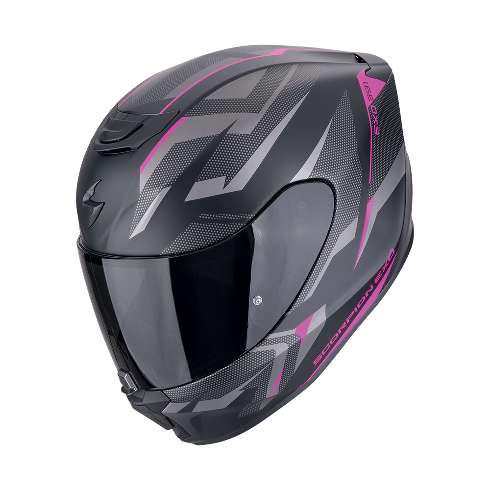 Casco Scorpion Exo-391 Aaxo Mate Negro-Rosa
