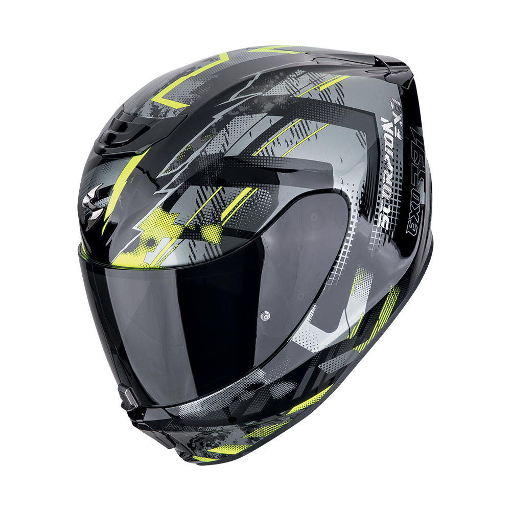 [139-480-141-02] Casco Scorpion Exo-391 Clutter Negro-Amarillo Neón (XS)