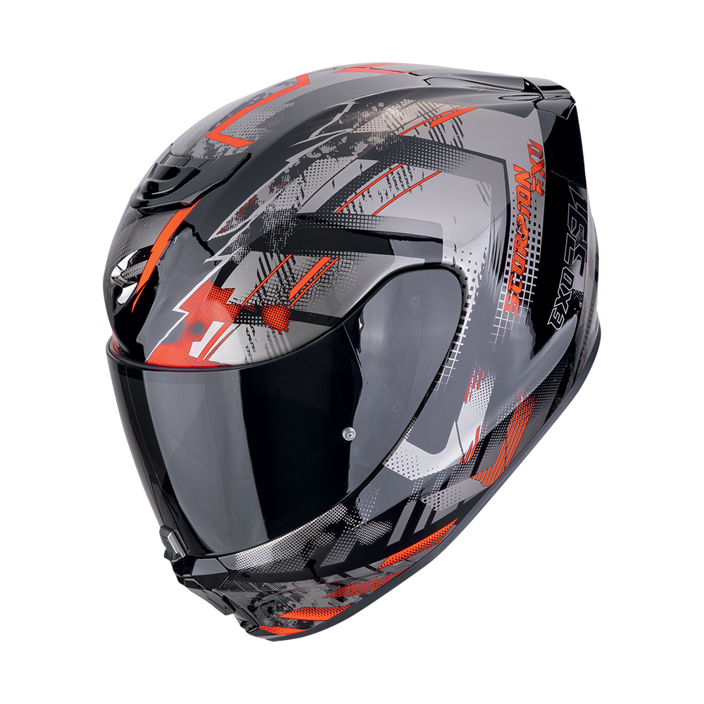 [139-480-24-02] Casco Scorpion Exo-391 Clutter Negro-Rojo (XS)