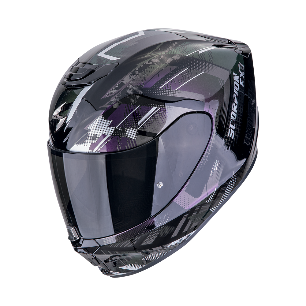 Casco Scorpion Exo-391 Clutter Negro-Camaleón